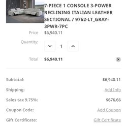 Leather Sectional Sofa