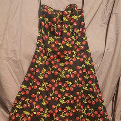 Strapless Cherry Pinup Dress 