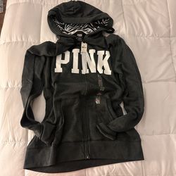 VS PINK Zebra Print Logo Hoodie S