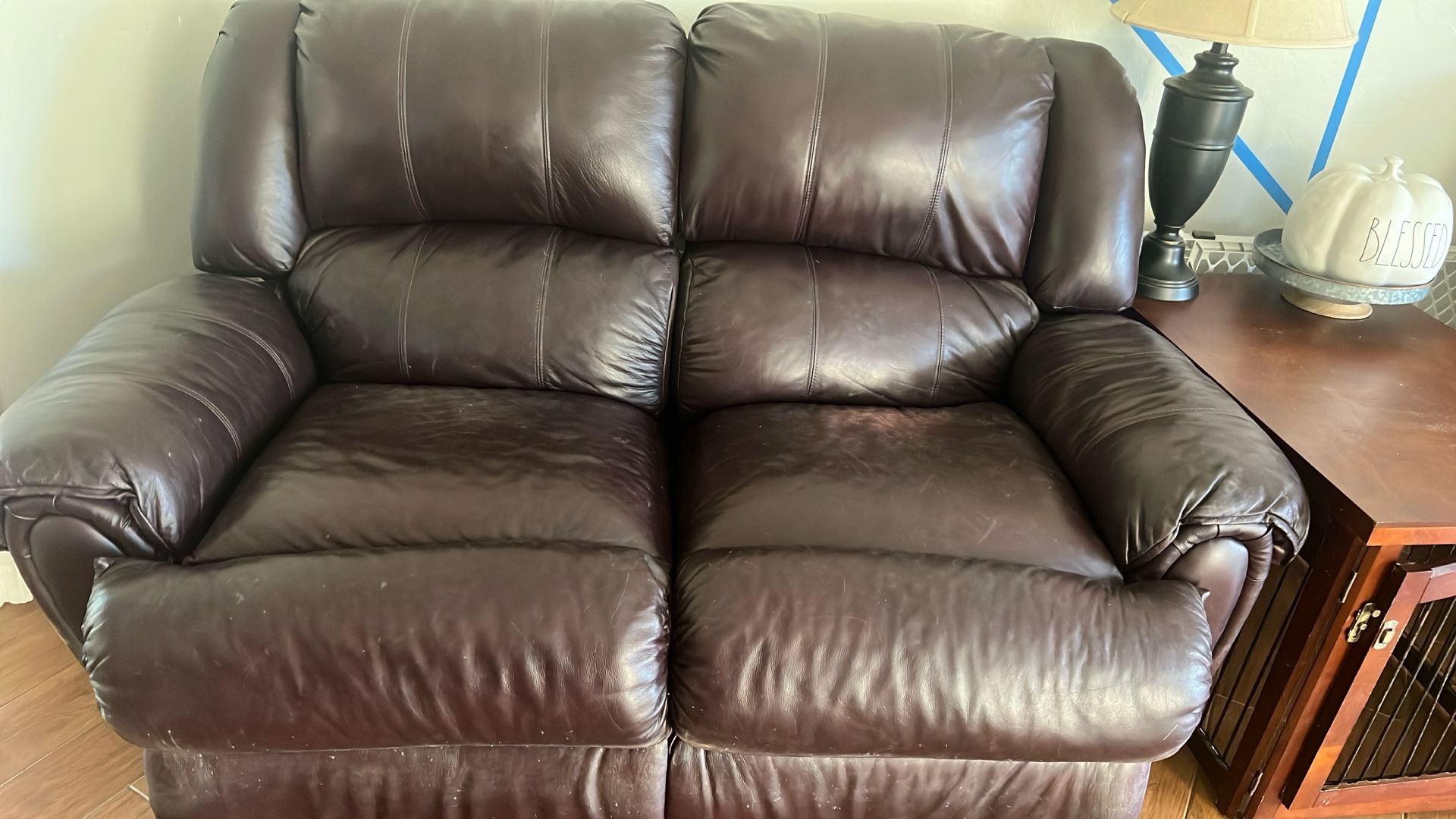 Free Reclining  Couch And Snuggle Chair