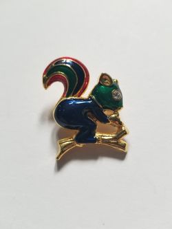 Emerald Green Squirrel Pin/Brooch