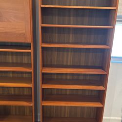 Two (2) Teak Mid Century Modern Bookcase (s) -  useful Bookshelves