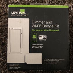 Leviton (contact info removed) Decora White WiFi Smart Dimmer Switch with Remote Control & Smart Bridge, White