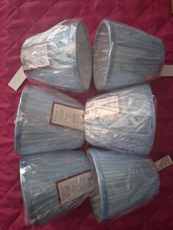 Royal Designs, Inc. CS-1057-5BLU-6 Designer Mushroom Pleat Empire Chandelier Lamp Shade, 3 x 5 x 4.5, Blue, 6-Pack