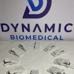 10x EKG Alligator Clip Electrodes – Universal ECG Lead Clips (New)
