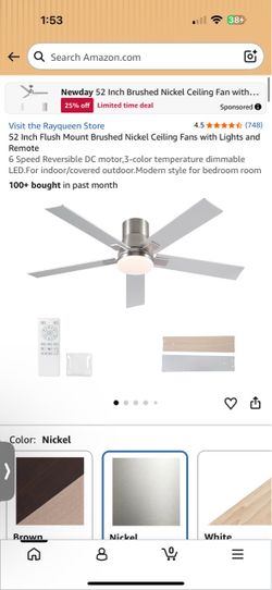 Rayqueen 52" Ceiling Fan