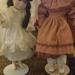 1 AMERICA'S DOLL AND 1 FRANKLIN HEIRLOOM DOLL..BEAUTIFUL! ($7 EACH, OR BOTH FOR $10!)**