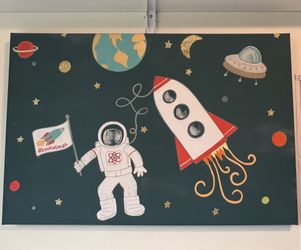 Astronaut painting for kids room