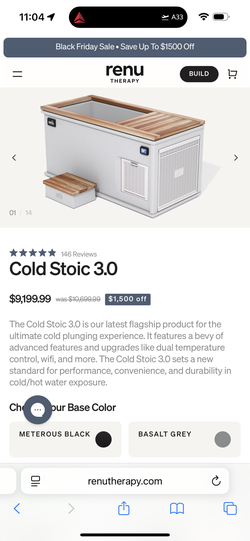 2024 Renu Therapy Hard-Sided Cold Plunge 1 Person 35-39F - Atlanta, GA