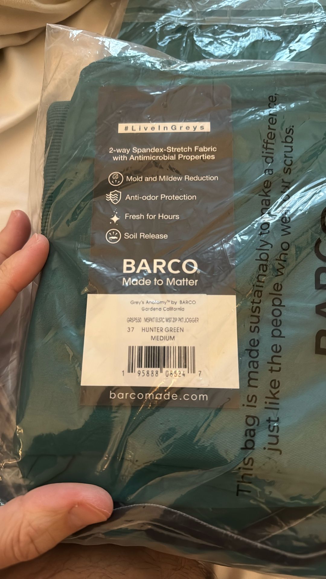 2 Pairs Of Men’s Regular Greys Anatomy Jogger Scrubs New