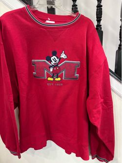 Vintage Disney Crew Sweatshirt all stitch features Mickey Mouse New old stock men's 2XL