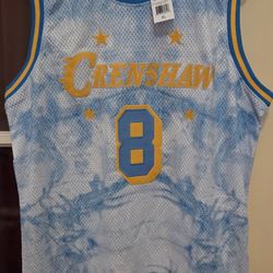 Kobe Bryant Crenshaw Basketball Jersey Blue Headgear Classics Nostalgia Men's XL