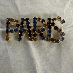 VINTAGE Multicolored PARIS Brooch 