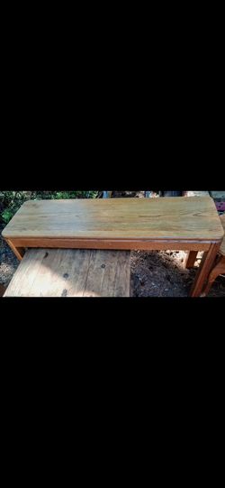 Several Vintage Solid Wood Tables , Vanity Cabinet,  Foyer,Side, Desk
