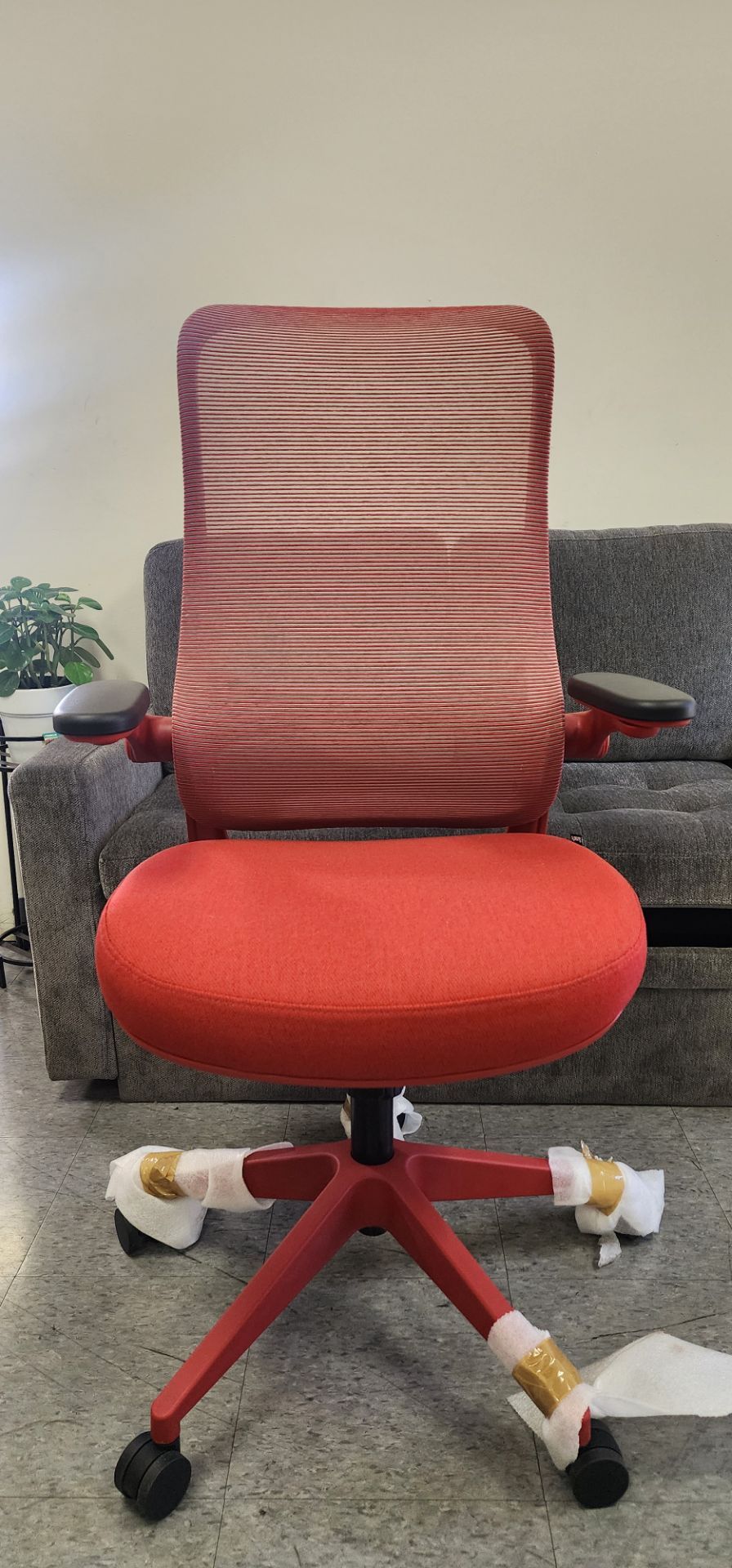 New & Assembled, Ergonomic High Back Office Chair, Red