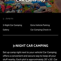Nocturnal Wonderland Car Camping Pass