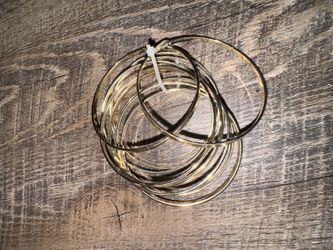 Gold Tone Bangle Bracelet Stack