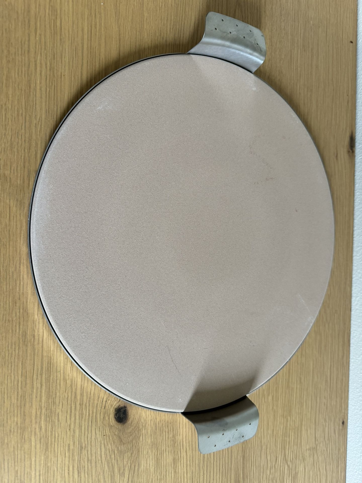 15-Inch Round Pizza Stone with Stainless Steel Tray