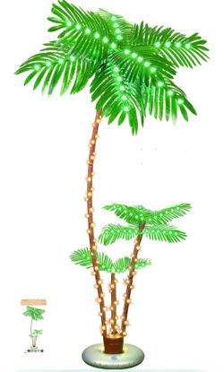 Lighted Palm Tree Bar Outdoor Christmas Light Up Decor for Outside Patio
LED Fake Artificial Faux Trees Decorations for Yard Pool Porch Deck Party Tro