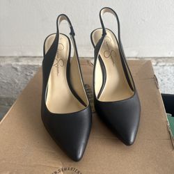 Jessica Simpson Black Strap Heels