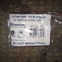 1/2 Inch Coupling W/Stop (10pk)