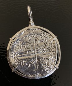 Atocha silver coin pendant
