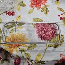 2 New Expandable over sink dish rack, veg and fruit collandar, etc