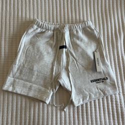 gray fear of god essential shorts