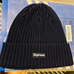  Supreme Overdyed Beanie Navy 