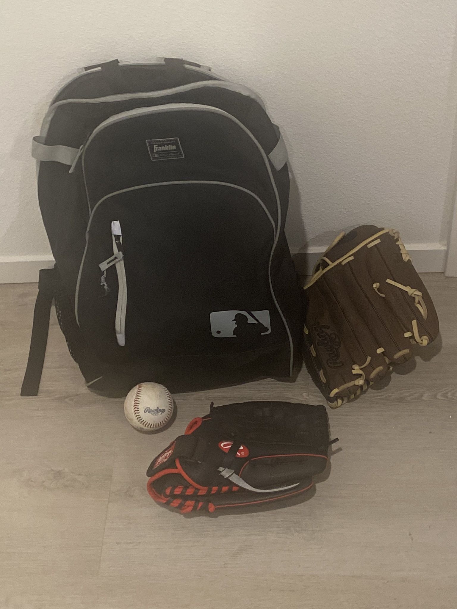Baseball Backpack, Bat, Glove & Ball
