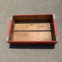 Vintage Red Coca Cola Wood Crate 