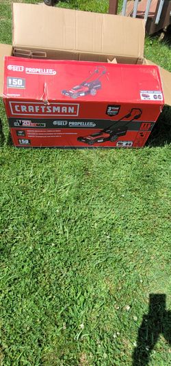 Brand newCraftsman 20v, 20-in Self Propelled Battery Mower with
(2) 5 Ah Battery Included (Retail $400)