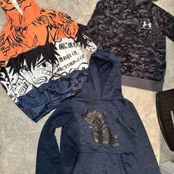 Boys Hoodies Sweatshirts Anime Under Amour Size Medium 8