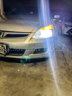 6000k Glacier White LED Headlight And 3000k Jdm Yellow LEDs Fog Lights 