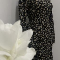 Beautiful Floral Dress- Black