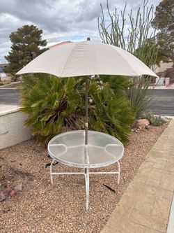 42 inch patio table with sun shade