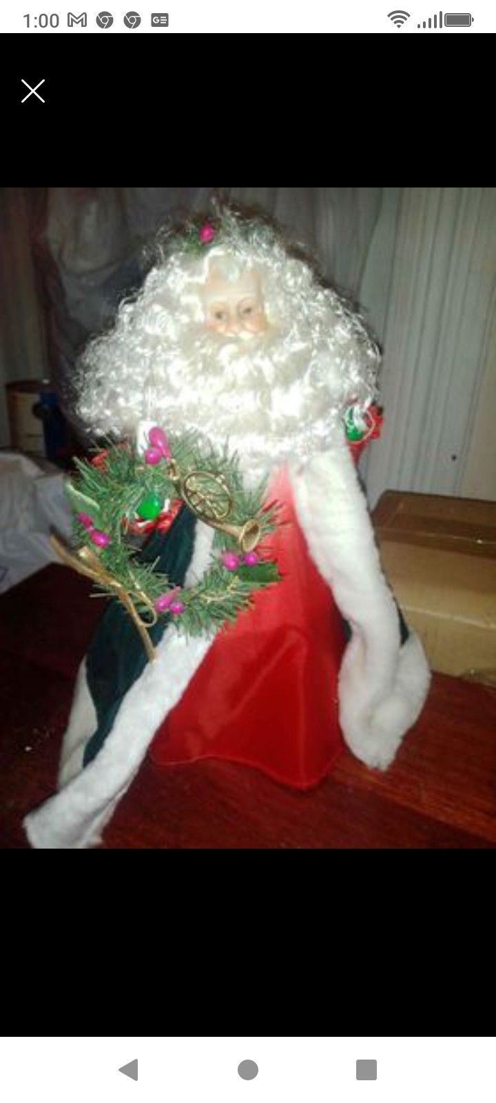 Finally, A Santa Tree Topper. Never Been Used, Packed Away.