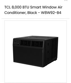 NEW TCL 8,000 BTU Smart Window Air Conditioner, Black - W8W92-B4