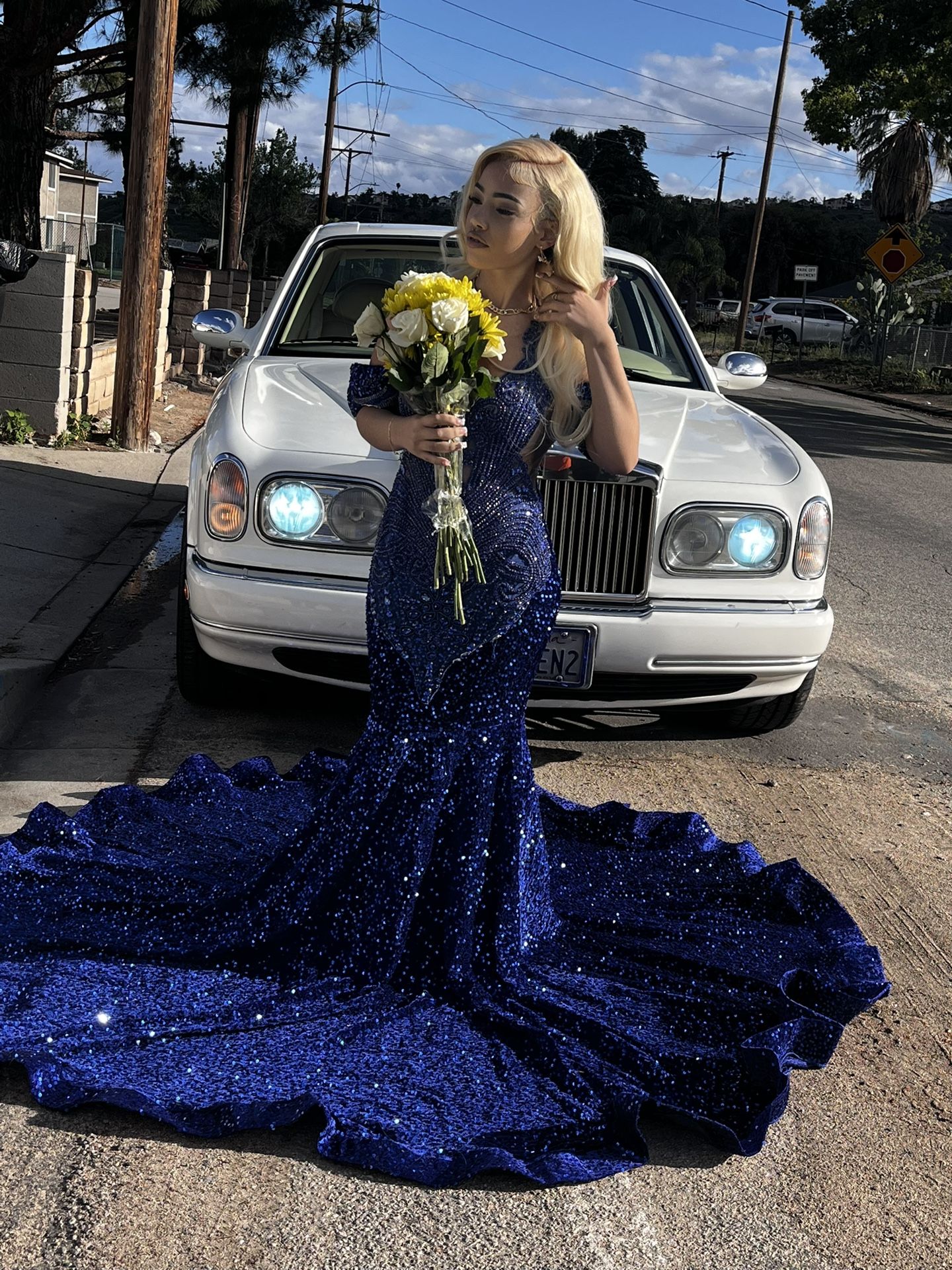 Royal blue prom dress