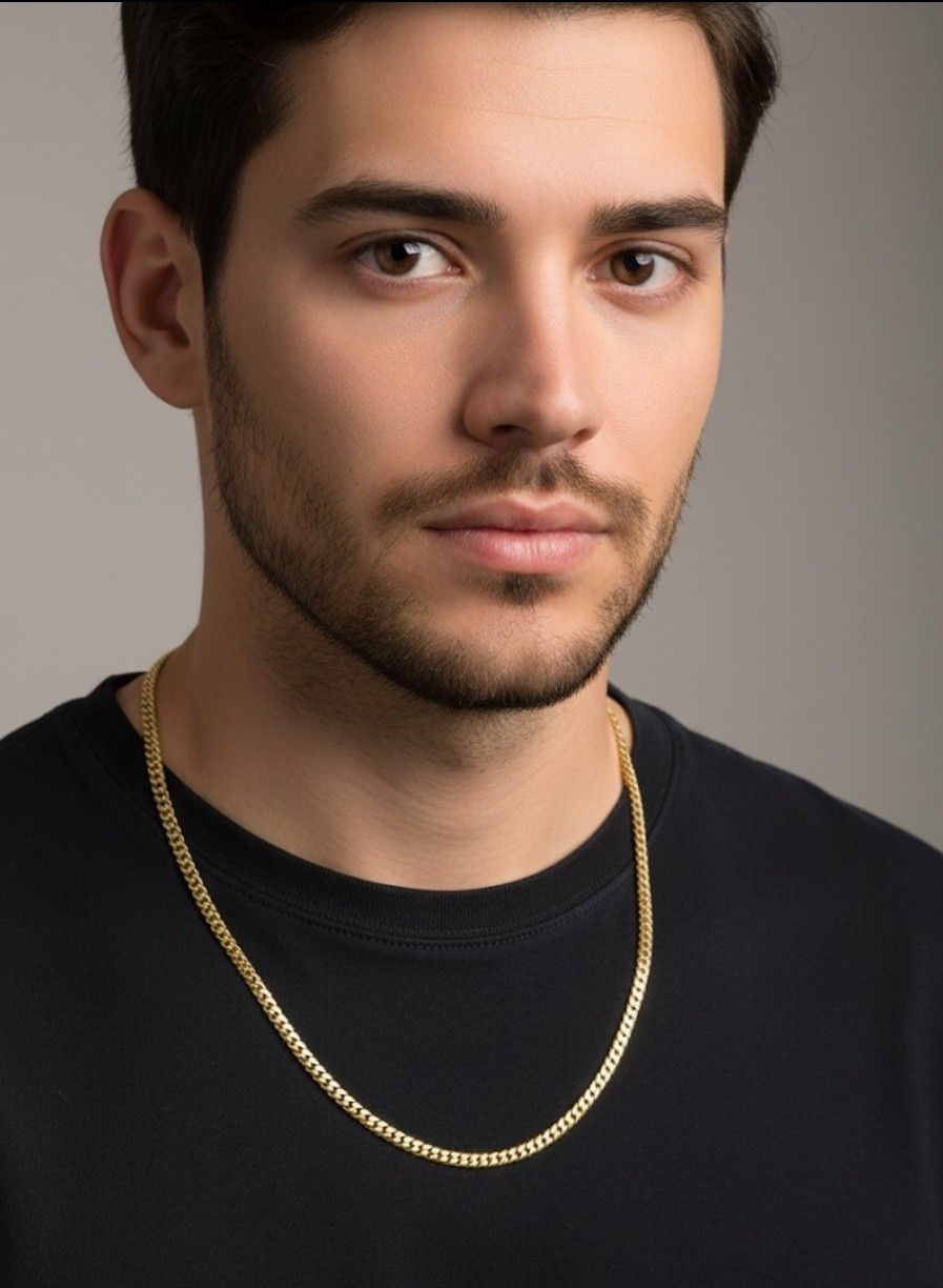 14k gold 24" 4mm miami cuban link chain