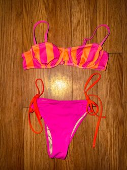 Shade Shore Bikini Medium M Bottoms Orange Pink Swimsuit
