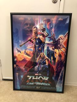 Framed Thor Love And Thunder Poster