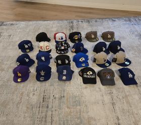 Over 30 Never Worn Collectors’ Items Dodgers, Lakers, Rams, Expos, Baseballism Hats/Caps