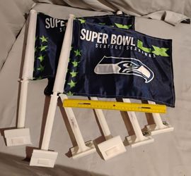 Seattle Seahawks Superbowl LX Car flag