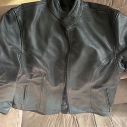 Unisex Reversible Leather Motorcycle Riding Jacket 