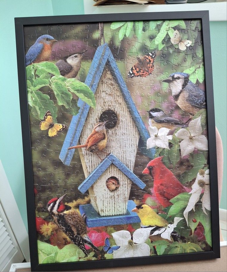 Home Done Puzzles From My 92 Year Old Dad.  Includes Frame. 