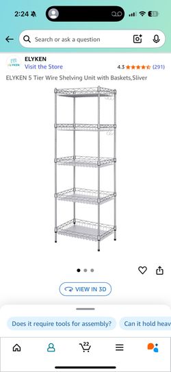 5 Tier ELYKEN storage rack