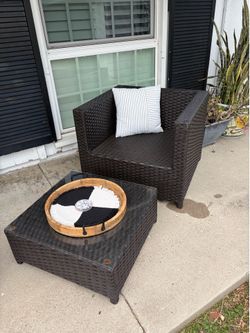 Patio table and chair