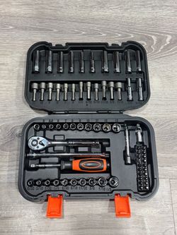 VEVOR 70-Piece 1/4” Drive Socket and Ratchet Tool Set – SAE & Metric.