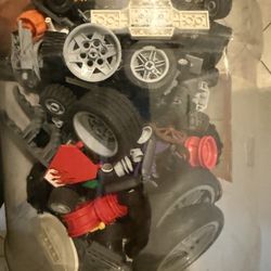 LEGO Bin - Mostly Wheels And Vehicle Parts 